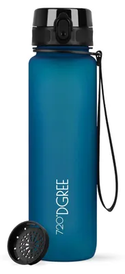 Produktbild von 720°DGREE Trinkflasche uberBottle softTouch mit Sieb petrol blue 1l