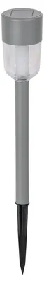 Produktbild von 8er-Set Solar-/Dekoerdspieß "DOHA" H: 36cm, Lampe für den Außenbereich im Modern-Style, aus Metall und Kunststoff in grau, 35,5 cm hoch, Ø 4,7 cm, Diode