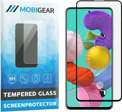 Produktbild von Mobigear Premium  Samsung Galaxy A51 5G Panzerglas Gehärtetes Glas Displayschutz - Hüllenfreundlich - Schwarz