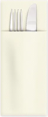 Image de Sachets de serviettes de couverts, champagne/beige, 38 x 32 cm, 50 pièces.