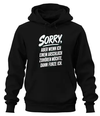 Zdjęcie produktu dla Przepraszam, jeśli to stwierdzenie jest obraźliwe. Bluza z kapturem z napisem "Sarkastyczny humor", czarna, rozmiar 3XL
