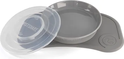 Produktbild von Twistshake Tischset mit Klick-Matte Mini & Platte Grau
