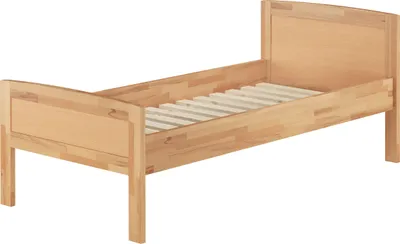 Produktbild von Einzelbett Buche hohes Seniorenbett 90x220 Überlänge V-60.72-09-220Rollrost inkl.