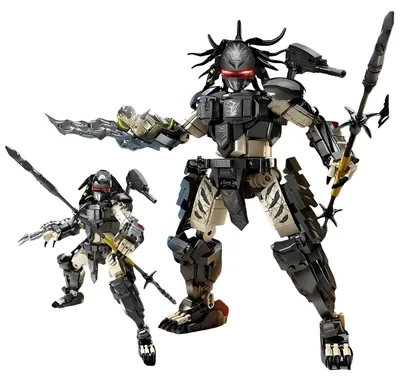 Produktbild von Alien-Mech-Krieger Bausteine für Erwachsene Predator Actionfigur Modell Außerirdischer