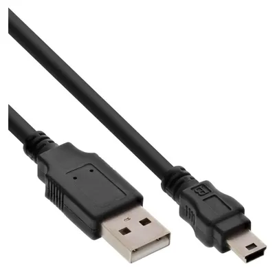 Immagine prodotto di InLine® 33107K Cavo USB 2.0 mini, da spina USB A a spina mini B (5 pin), nero, 0,5 m
