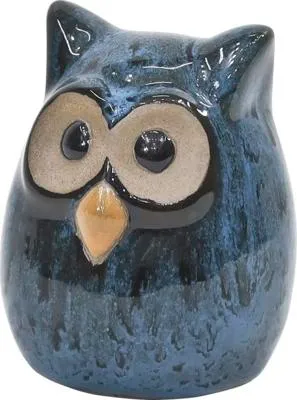 Produktbild von Dekofigur Eule Lafiora H 9,5 cm Keramik blau