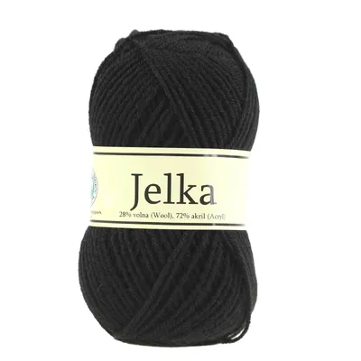 Produktbild von 50g Strickgarn Jelka m. 28% Wolle veredelt, Strickwolle, Farbauswahl, Farbe:schwarz