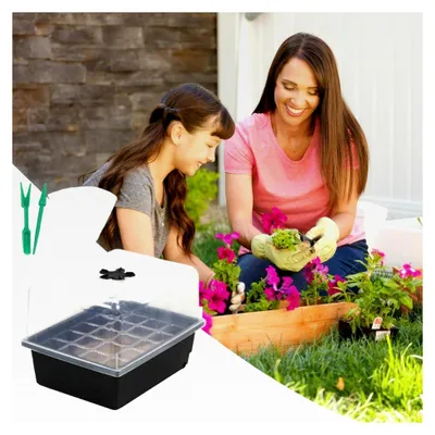 Produktbild von Keimtablett, Sämlingstarterschale - Gewächshaus-Anzuchtset - Entwässerungsboden, Gartenbedarf für Sukkulenten, Gewächshausvermehrung