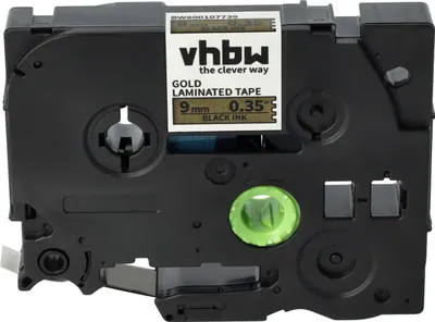 Produktbild von vhbw Schriftband-Kassette Ersatz für Brother TZE-821 für Etiketten-Drucker 8m x 9mm Schwarz auf Gold