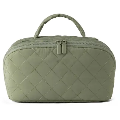 Produktbild von Gepolsterte Damen Kosmetiktasche, Große Stoßfeste Schminktasche, Maschinenwaschbarer Kulturbeutel für Damen - MAKEPACK Grün