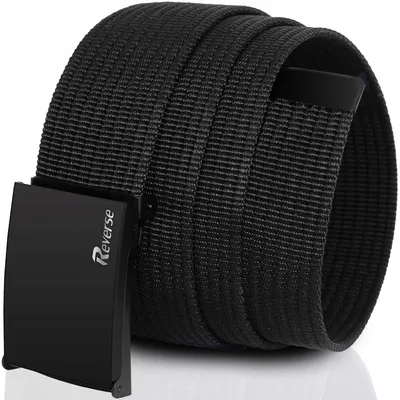 Produktbild von Reverse Herren Stoffgürtel schwarz robust 135 cm