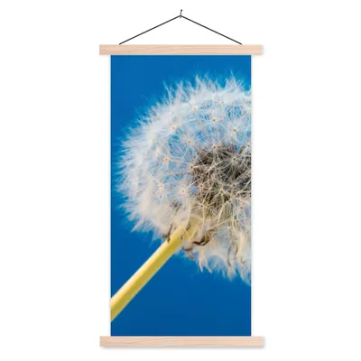 Produktbild von MuchoWow® Textilposter Löwenzahn - Blume - Terrasse 40x80 cm mit holzfarbenen Rahmen - Wohnzimmer