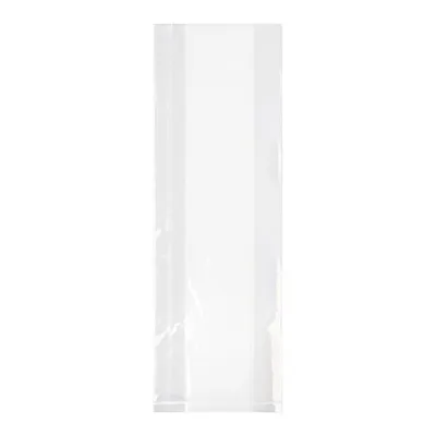 Produktbild von 100x Seitenfaltenbeutel 100+50x300 mm mit Siegelnaht transparent OPP 30my