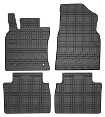 Obrázok produktu pre Gumové podlahové rohože pre Toyota Camry VIII (model 2017-2024, sedan) – 4-dielne, čierne, presne prispôsobené