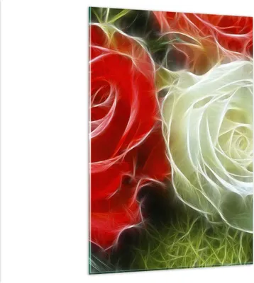 Produktbild von Bilder auf glas - Einteilig - Blumen Blumenstrauß Rose - 80x120cm - Glasbilder - Wandbilder - Bilder - zum Aufhängen bereit - Wanddekoration aus Glas - Glas Bilder - Wandbild auf Glas - GPA80x120-0336