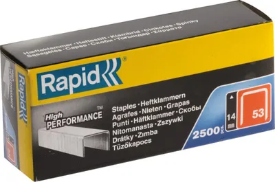 Produktbild von Rapid 11860425, Klammerpack, 1,4 cm, 2500 Heftklammern, Beschriftung, Metallisch, Rapid