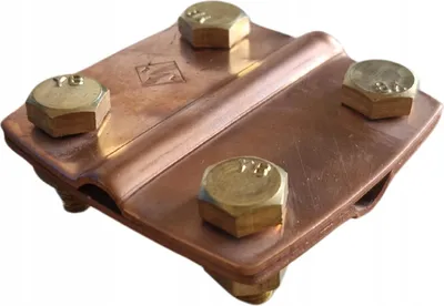 Obrázek produktu pro Křížový konektor ochrany před bleskem pro pásku a vodič 4 x M8 s -30 MĚDĚNÝ CU