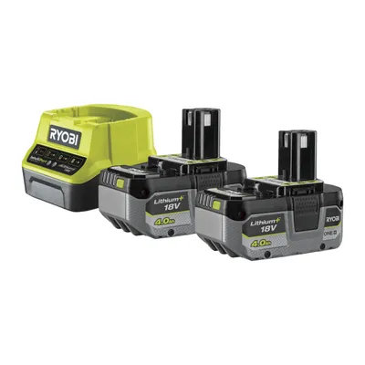 Image de Ryobi RC18120-240X Kit batterie RB1840X 18V ONE+ 2x4,0 Ah Chargeur de batterie