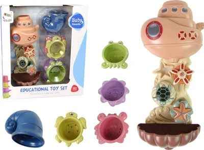 Produktbild von Leantoys Badeset Schiffstiere Meer Wasserfall