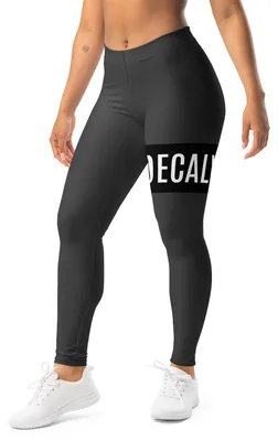 Produktbild von DECALVIBES Damen Leggings Basic Urban Side Black - Grau , L