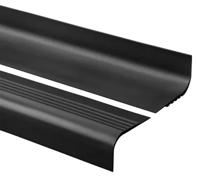 Zdjęcie produktu dla QUEST Profil schodowy PCV 40x42 mm, 1.5m, antypoślizgowy nosek schodowy,  RDT, czarny