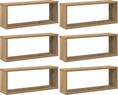 Produktbild von vidaXL Wandregale 6 Stk. Artisan-Eiche 60x15x23 cm Holzwerkstoff