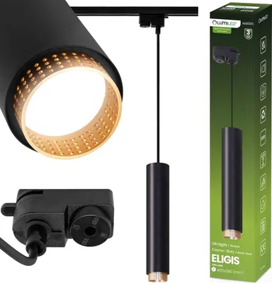Zdjęcie produktu dla Lampa Wisząca Sufitowa Zwis 29cm Reflektor GU10 LED ELIGIS Czarny LUMILED