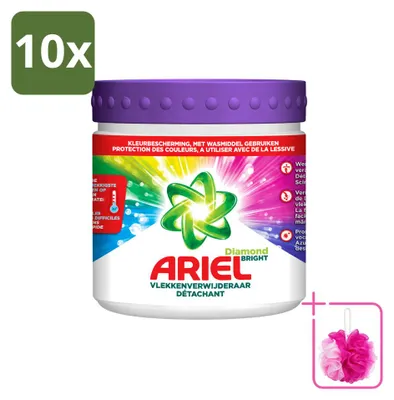 Produktbild von 10 x Ariel Diamond Bright Fleckentferner-Pulver für Buntwäsche 500 g - Sparpackung - 10 Stücke