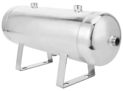 Lufreservoir-Tank 10L Edelstahl 1/2" 1/4" NPT