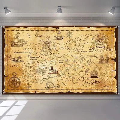 Immagine prodotto di Banner da tavolo a tema pirati, grande formato, per decorazioni