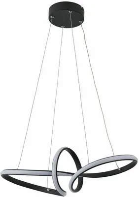 Image de Suspension LED Adila noire 30 W, blanc neutre, 2400 lm, métal, dimensions : 100 x 58 x 24 cm, IP20, Reality