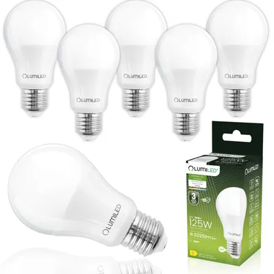 Produktbild von LUMILED Set 6x LED Lampe E27 A60 15W ersetzt 125W 2025lm 4000K Neutralweiß 6er Pack 260° Abstrahlwinkel Nicht Dimmbar 230V E27 Leuchtmittel für Wohnräume, Küche Flur und Büro