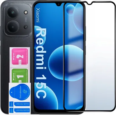 Zdjęcie produktu dla SZKŁO HARTOWANE do Xiaomi Redmi 15C 5G PEŁNE NA CAŁY EKRAN 5D 9H