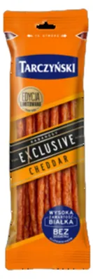 Zdjęcie produktu dla Kabanosy Exclusive o smaku cheddar 90 g Tarczyński