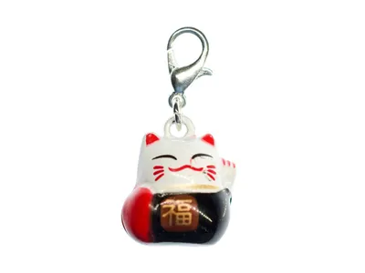 Produktbild von Katze Winkekatze Charm Glückskatze Winkekatze Miniblings Maneki-neko schwarz