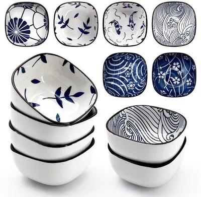 Obrázek produktu pro Malé keramické misky na omáčky – japonský design – 6 kusů – 150 ml