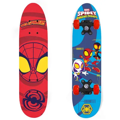 Image de Spiderman Skateboard 24" en bois - 61 cm - supporte jusqu'à 50?kg pour les enfants