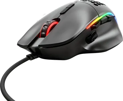 Immagine prodotto di Glorious PC Gaming Race Model I - Mouse da gioco per PC con cavo e sensore BAMF (19000 DPI) - Mouse ergonomico, speciale appoggio per il pollice e pulsanti laterali intercambiabili (nero)