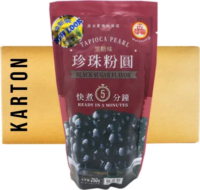 Produktbild von 36x250g WuFuYuan Tapioka Perlen schwarz