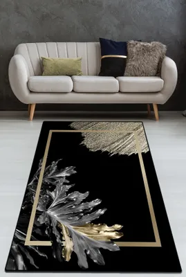 Zdjęcie produktu dla Conceptum Hypnose, Goude - Black, dywan, wielokolorowy, 100 x 150 cm, 100% POLIESTER