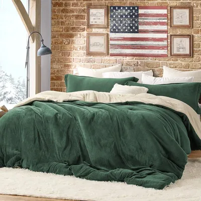 Productafbeelding van Bettenset, omkeerbaar, met zachte flanellen fleece, 135 x 200 cm, ideaal voor de winter