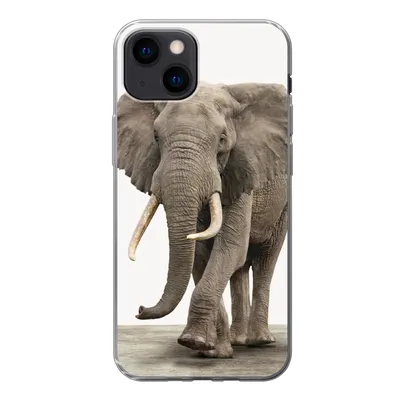 Produktbild von MuchoWow® Handyhülle Schutzhülle Hülle für iPhone 13 mini Elefant - Kinder - Tiere - Mädchen Silikon Softcase Handy Hülle - Softcase