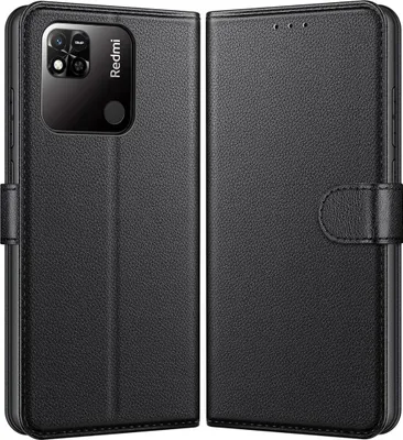 Image de Étui pour Xiaomi REDMI 10A - Portefeuille noir Rabat Magnétisé Rangement Cartes Étui pour téléphone portable Phonillico®