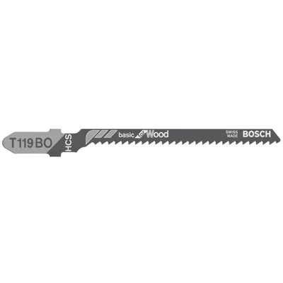 Zdjęcie produktu dla Bosch 2 608 630 310, Ostrze wyrzynarki, Drewno, Stal wysokowęglowa (HCS), 2 mm, 8,3 cm, 5 szt.