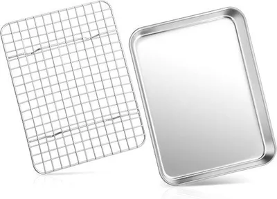 Productafbeelding van Onderste ovenrek met koelrooster - 26,5 x 20,5 x 2,5 cm - Keukenaccessoire