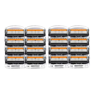 Produktbild von 16er-Pack Rasierklingen für Herren mit Fusion 5-kompatiblen Klingen,Rasiererzubehör,Waschbare,parfümfreie Klingen für die Bart- und Schnurrbartpflege