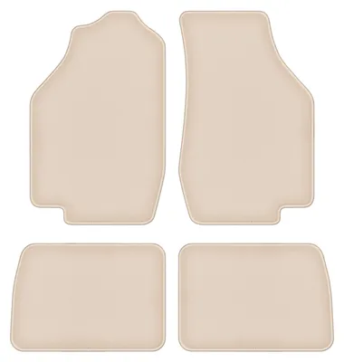 Produktbild von DURBAN Beige Velours-Fußmatten-Set für Honda Civic IV Schrägheck (1987-1991)
