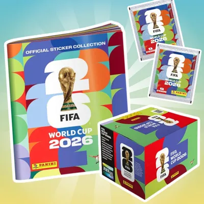 Produktbild von FIFA World Cup 2026 Sammelheft + Display mit 100 Stickerpackungen – Offizielle Sticker Kollektion