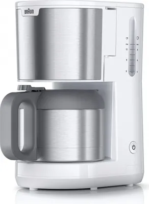 Produktbild von BRAUN Kaffeeautomat KF 1505 WH PurShine 9 Tassen Thermo weiß