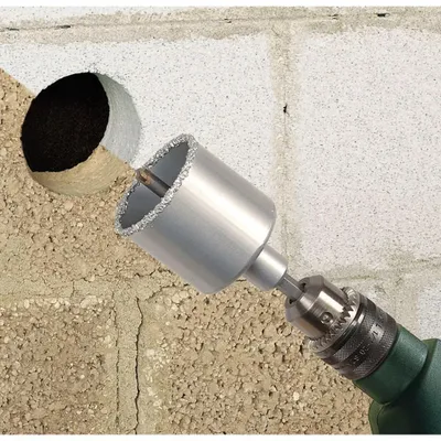 Produktbild von wolfcraft GmbH 3896000, Einzelbild, Bohrer, Mauerziegel, Gipskarton, Kachel, Edelstahl, Hartmetall-beschichtetes Wolfram (TCC), Sechskantschaft